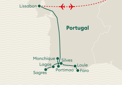Karte Algarve