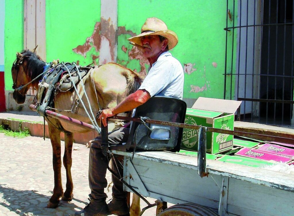 Kubaner mit Pferdekarren