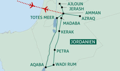 Karte Jordanien