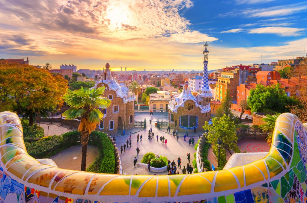 Barcelona, Blick auf die Stadt vom Park Guell