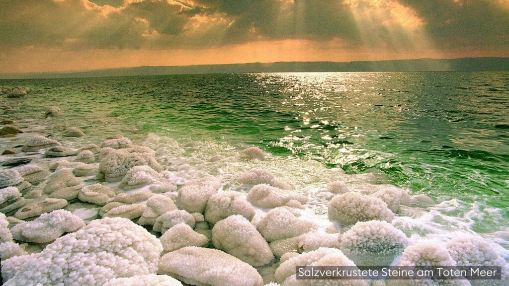 Salzverkrustete Steine am Toten Meer | Jordanien | Vögele Reisen 